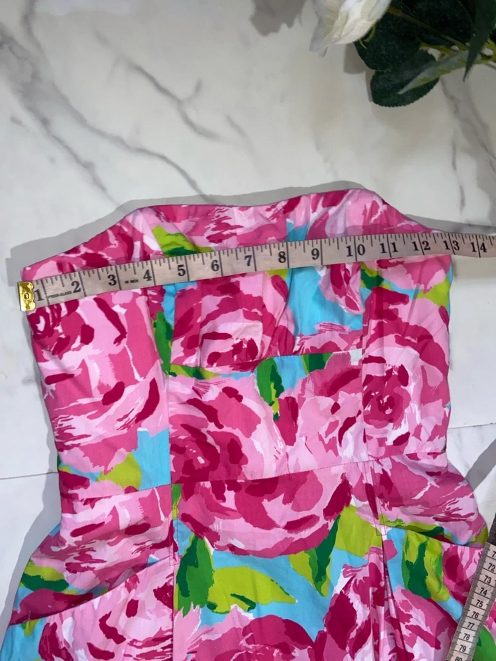 Lilly Pulitzer Blossom Strapless Mini Dress Hottie Pink Size 00 - Picture 16 of 17